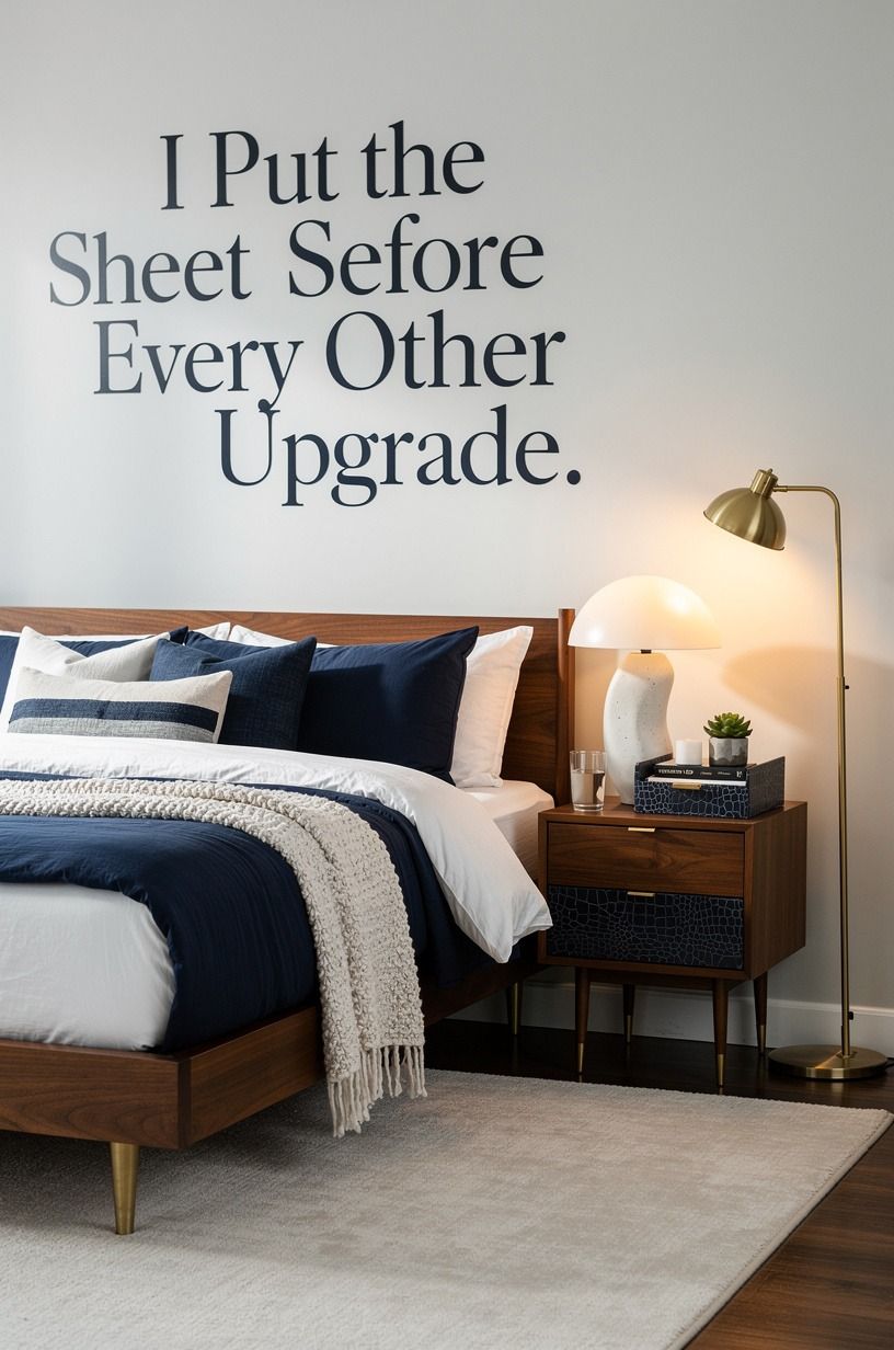 I Put the Sheets Before Every Other Upgrade, navy palette
