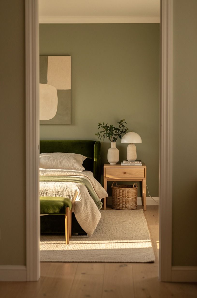 I saved on the pieces that can move with me, sage green palette