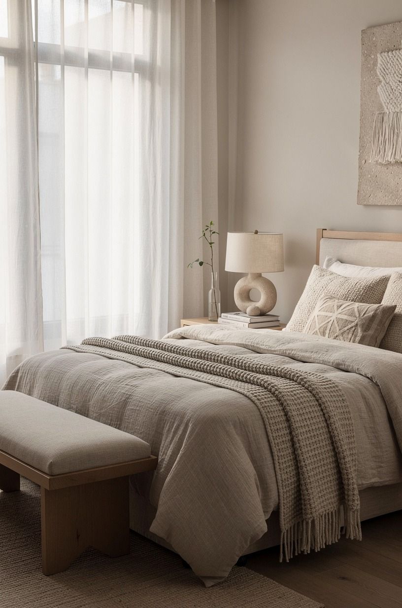 I started with the bed, not the decor, terracotta palette