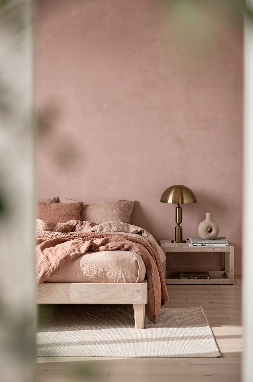 Paint the walls Farrow & Ball Pink Ground No. 202
