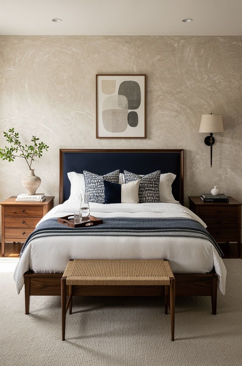 The fabric swap that made bedtime feel different, navy palette