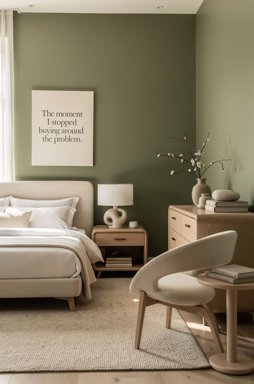 The moment I stopped buying around the problem, sage green palette