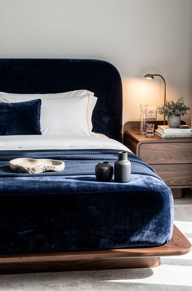 The moment I stopped trying to make beige work, navy palette