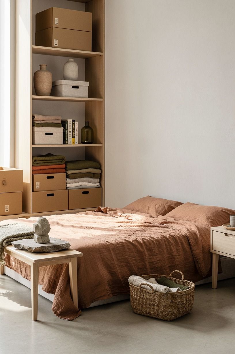 The moment my bedroom felt like storage, terracotta palette