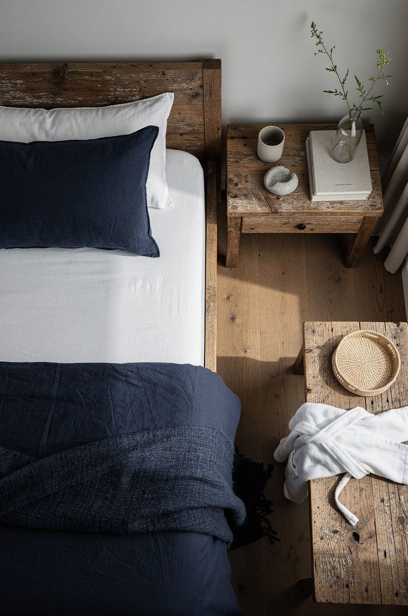 The Organic Pillow decision was for me, too, navy palette