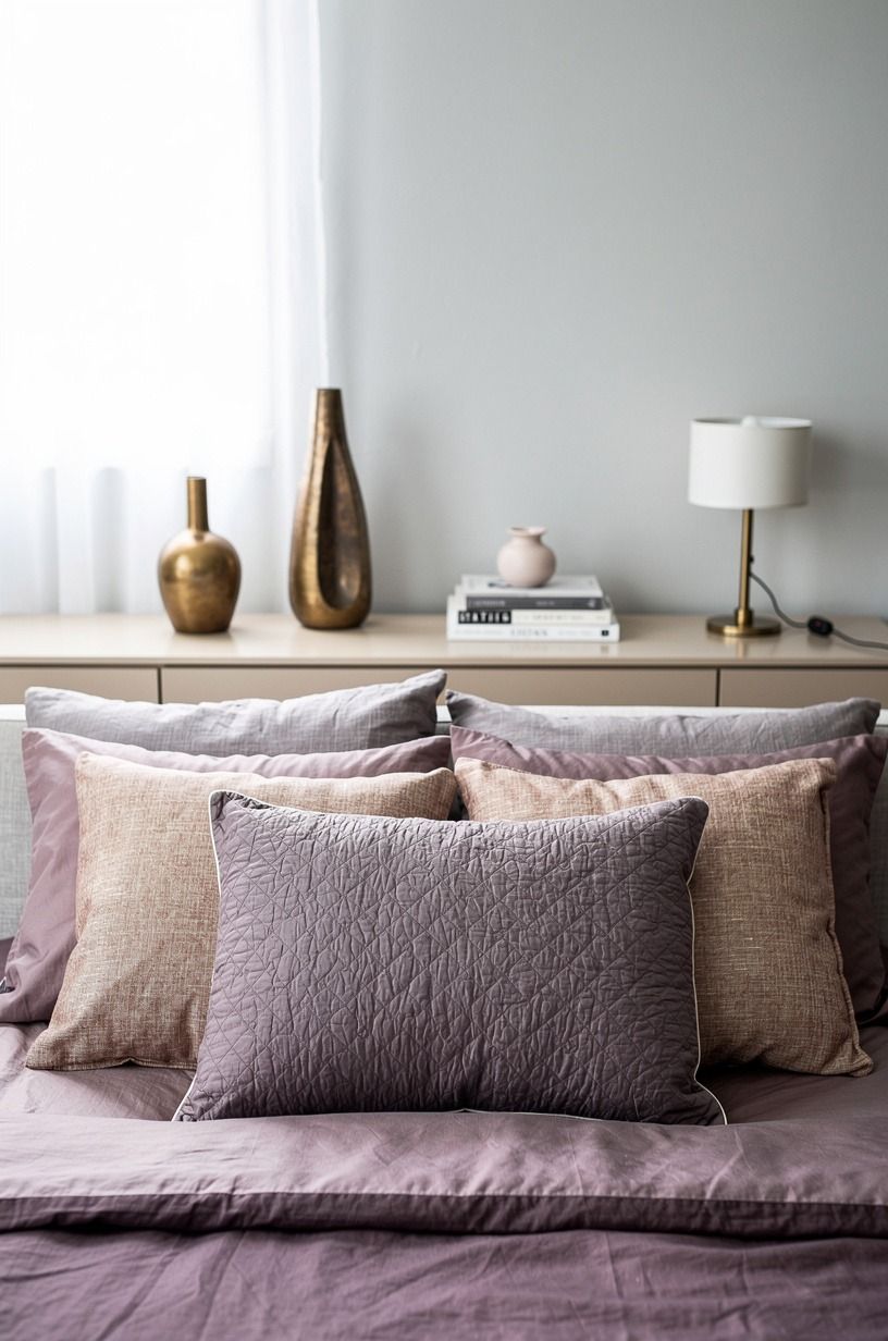 The Organic Quilted Pillow was my fussy purchase, plum palette