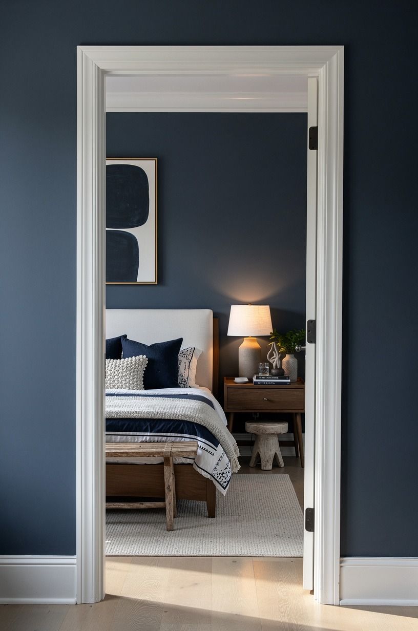 The paint decision took more nerve than I expected, navy palette