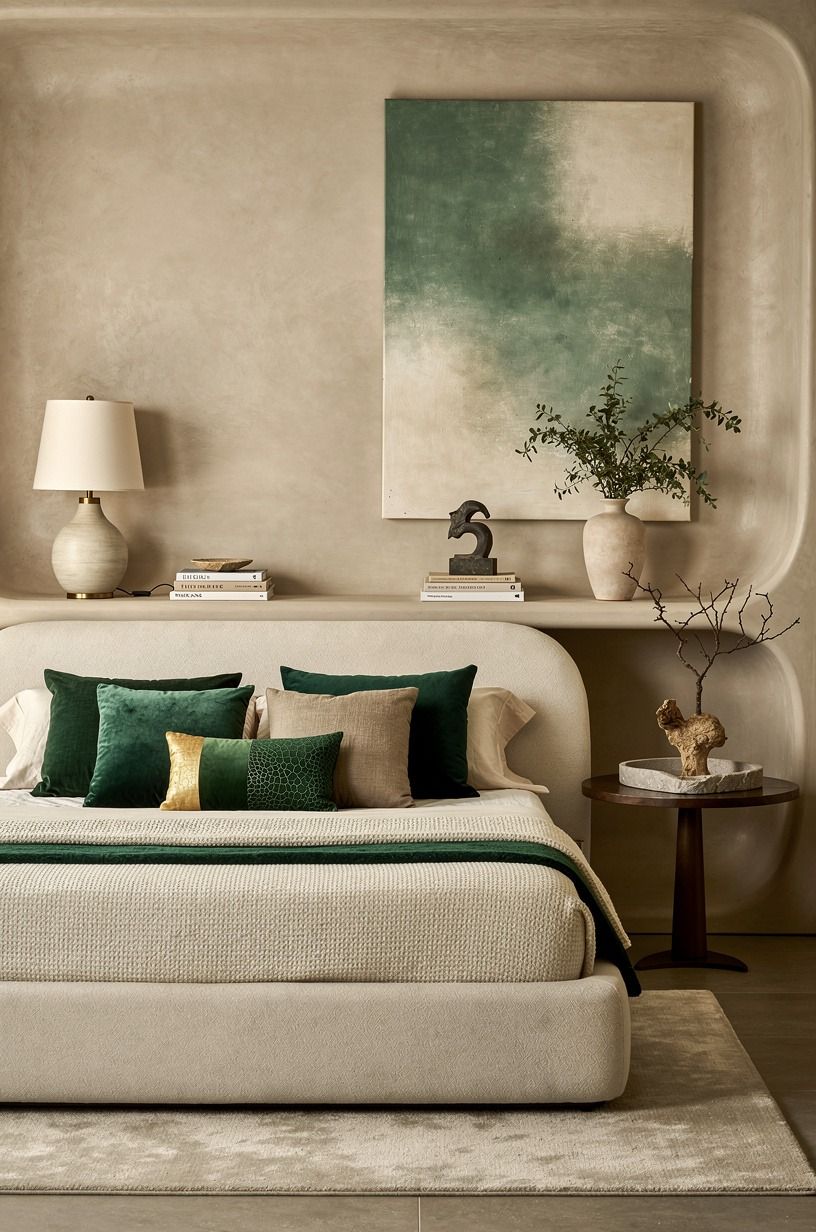 The Pillow Was the Part I Nearly Overthought, emerald palette
