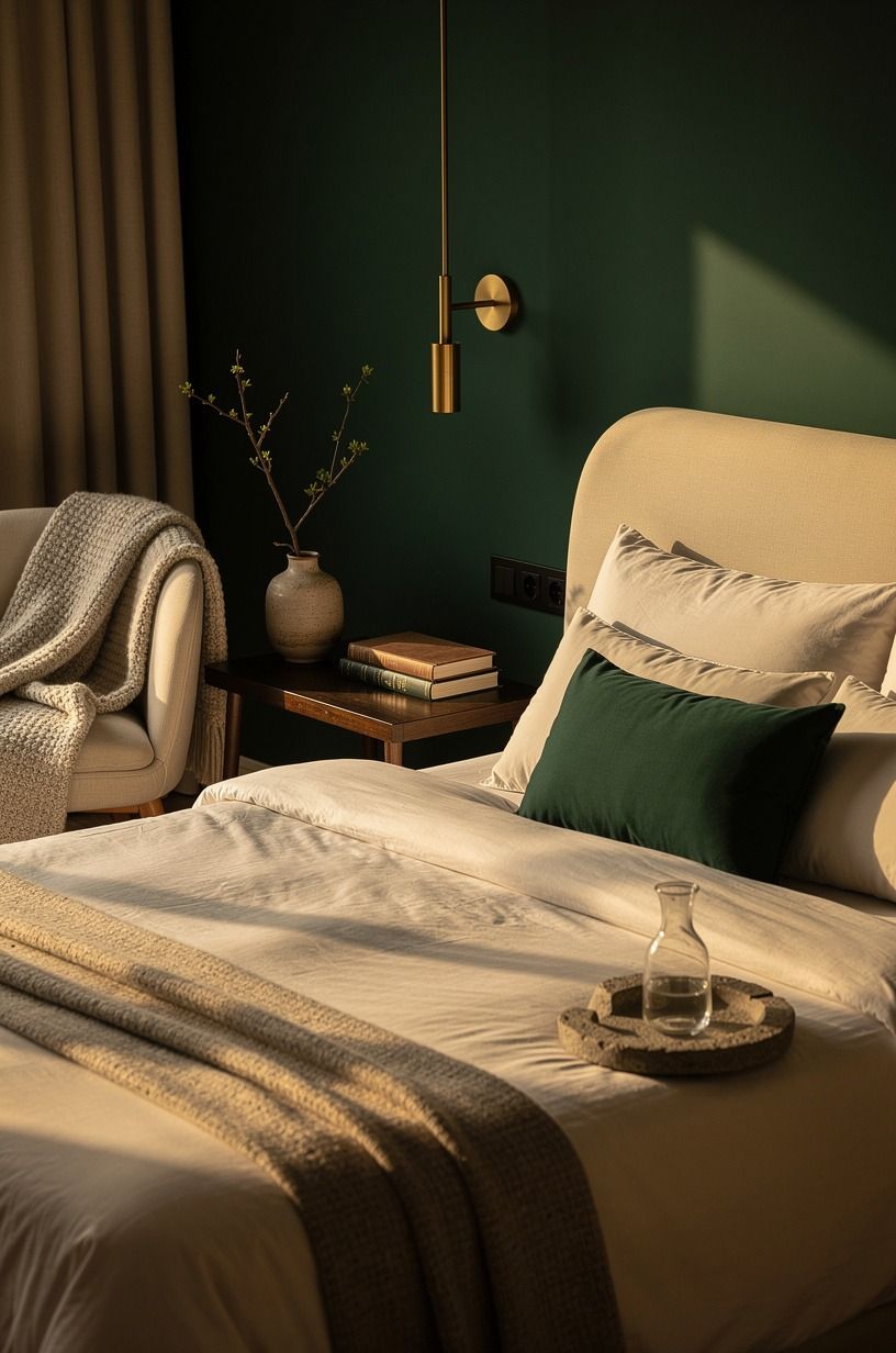 The pillow was the smaller purchase I noticed every night, emerald palette