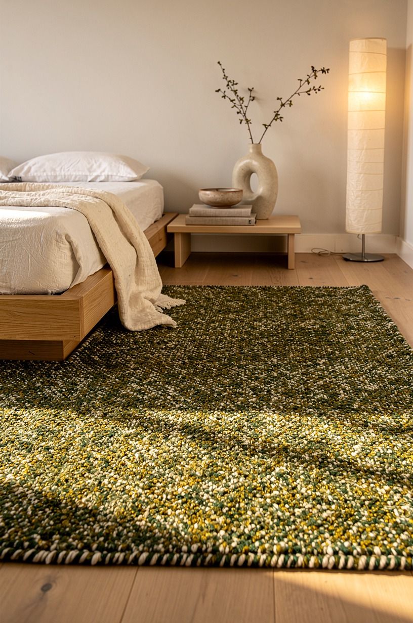 The rug that had to leave, emerald palette