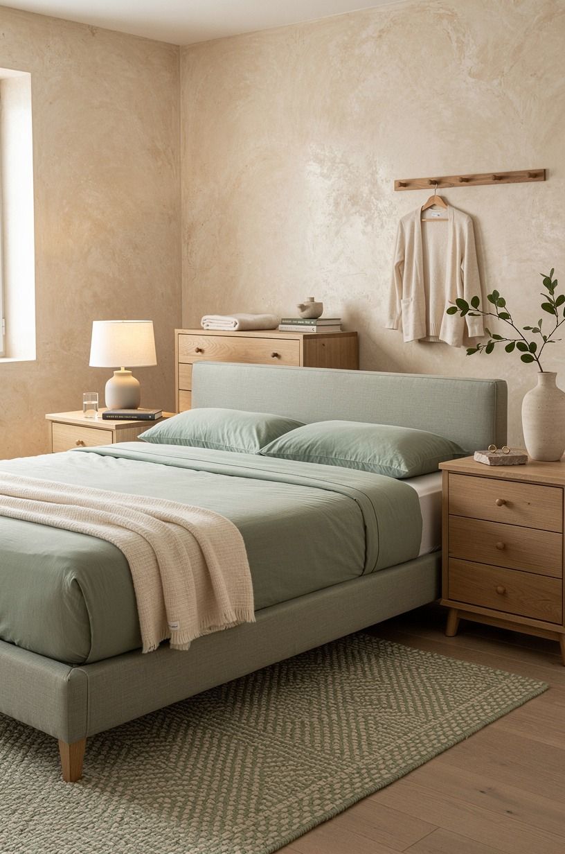 The Two-Minute Reset became my tidy bedroom aesthetic, sage green palette