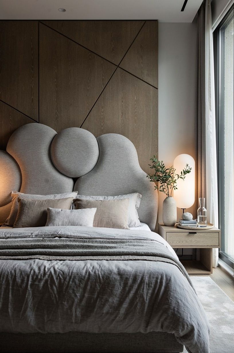 Use the Three-Height Light Stack Beside a Storage Bed