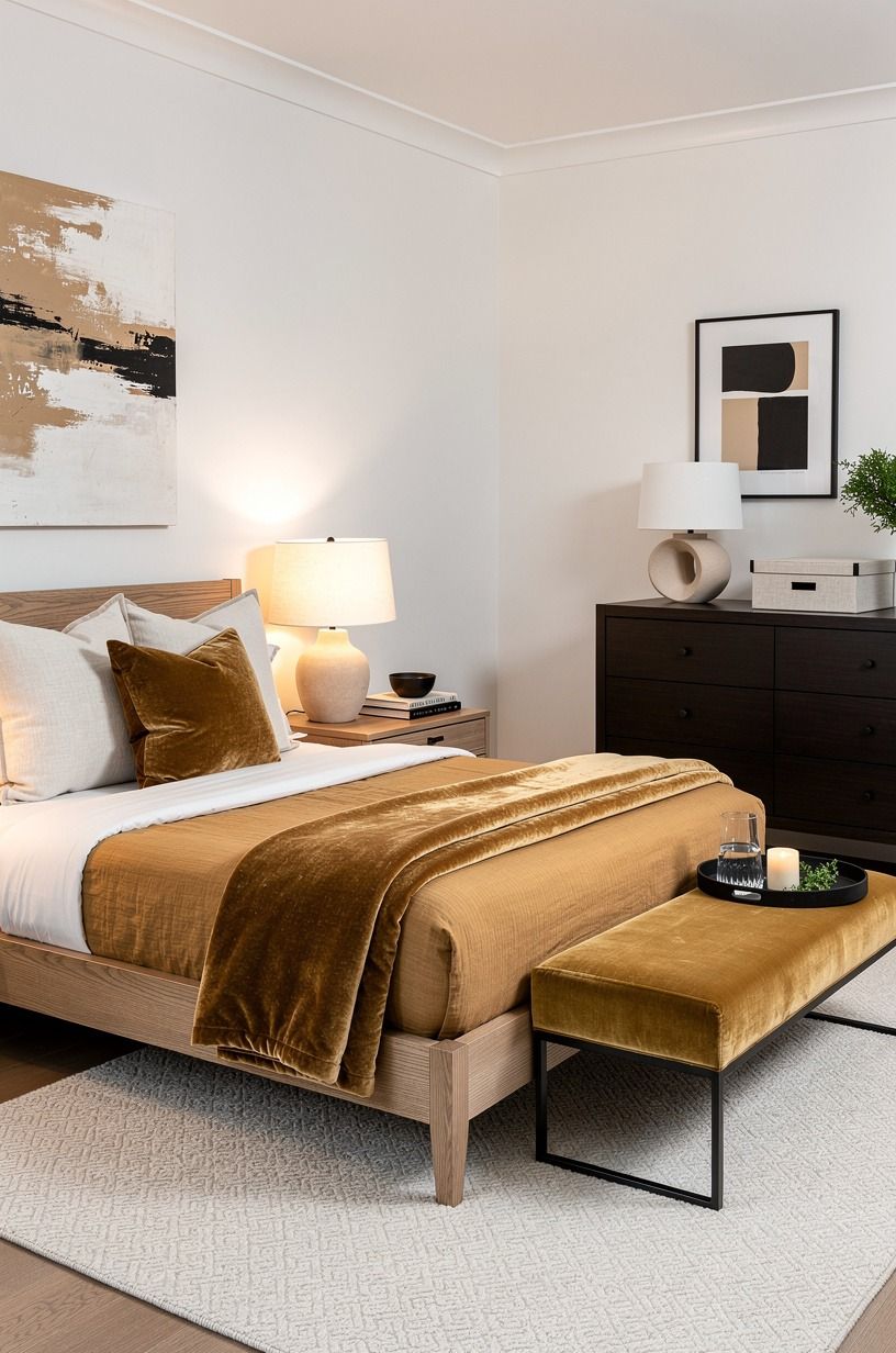 Use the Two-Wood Rule for warm contrast