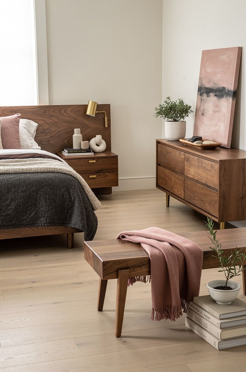 What I’d do differently in this non toxic bedroom, dusty rose palette