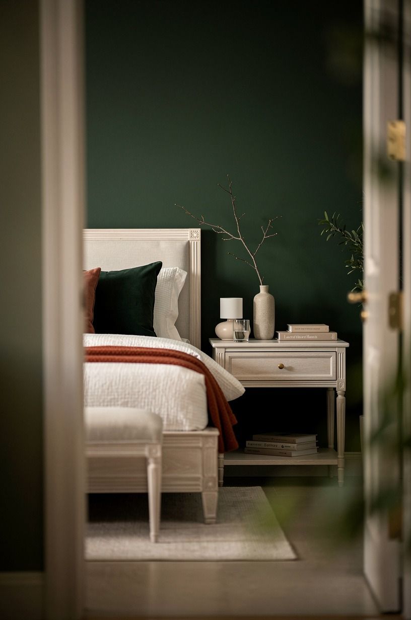 What I’d do differently with my healthy bedroom reset, forest green palette