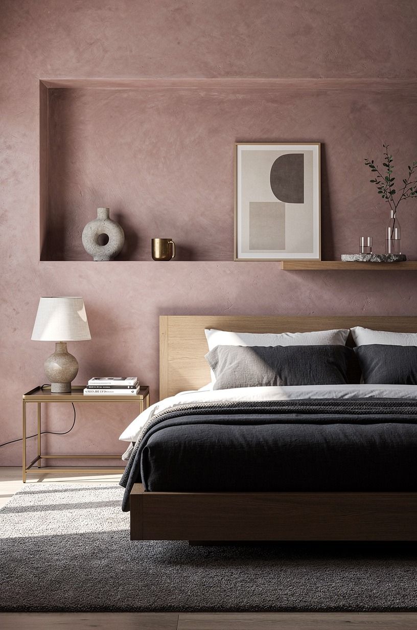 Where I’d start if I did this room again, dusty rose palette