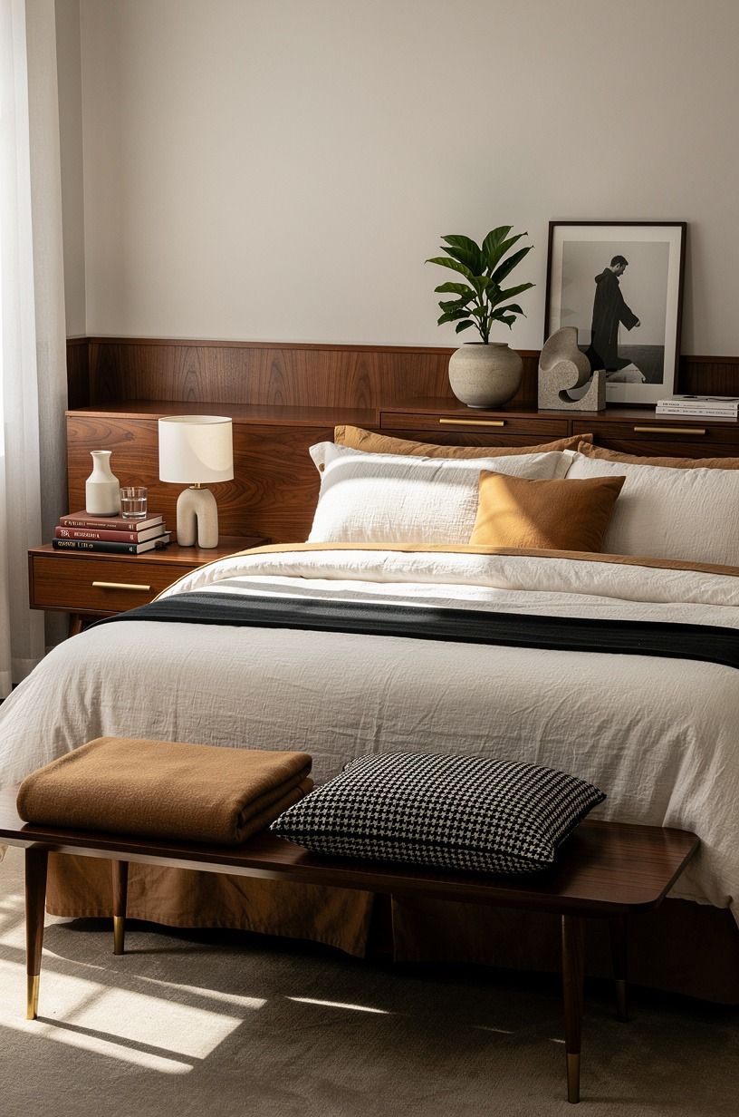 I made the room cooler without making it look cold, warm white palette