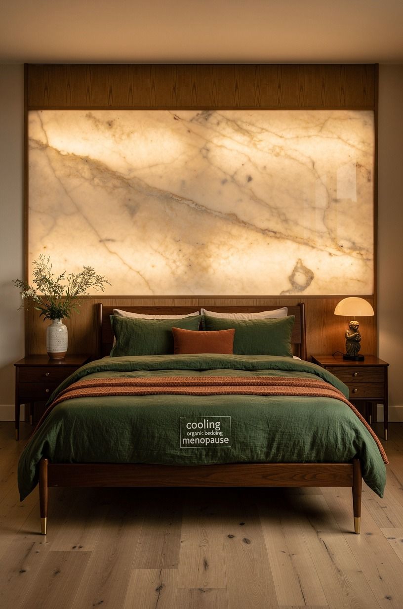 I replaced the mattress instead of layering another topper, forest green palette