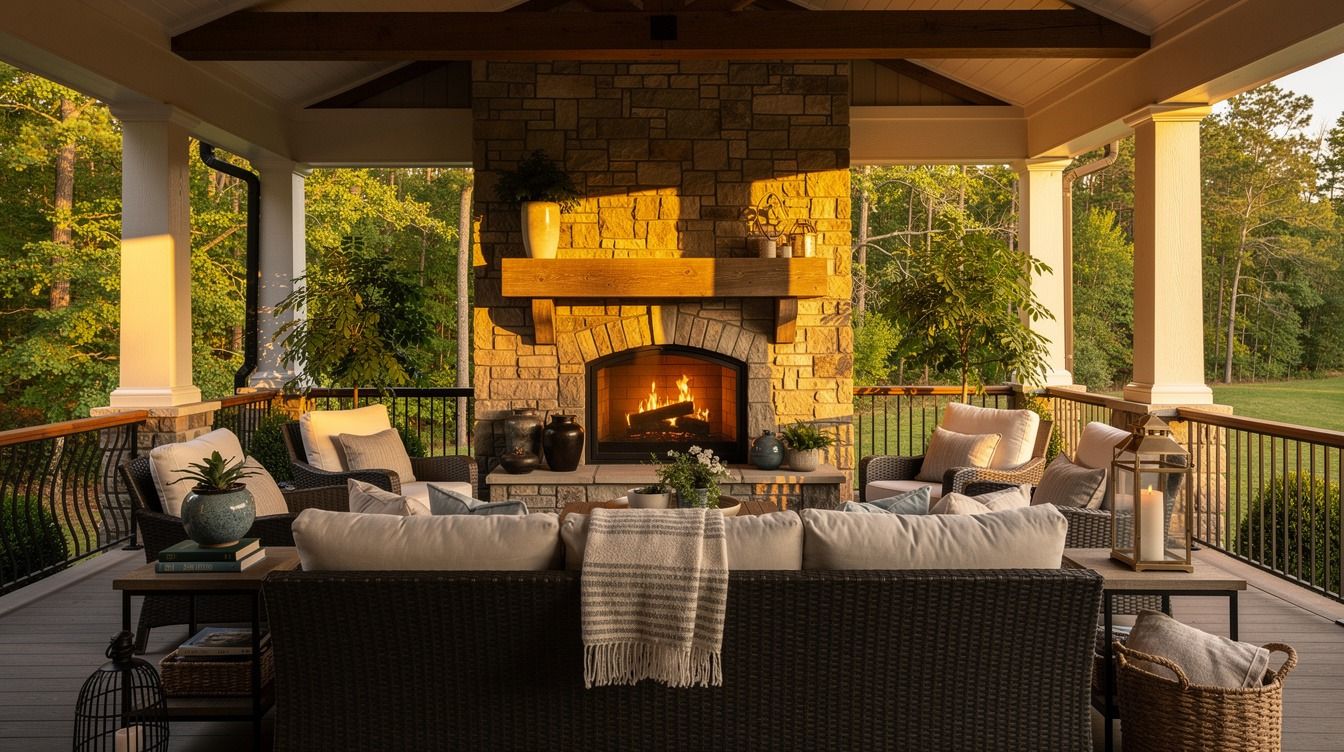 How to Design a Covered Porch Fireplace for Cozy, Sheltered Evenings - 17 Ideas