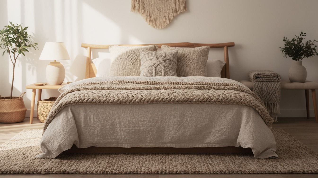 I Styled a Cozy Winter Bedroom With Natural Fibers, It Finally Feels Warm