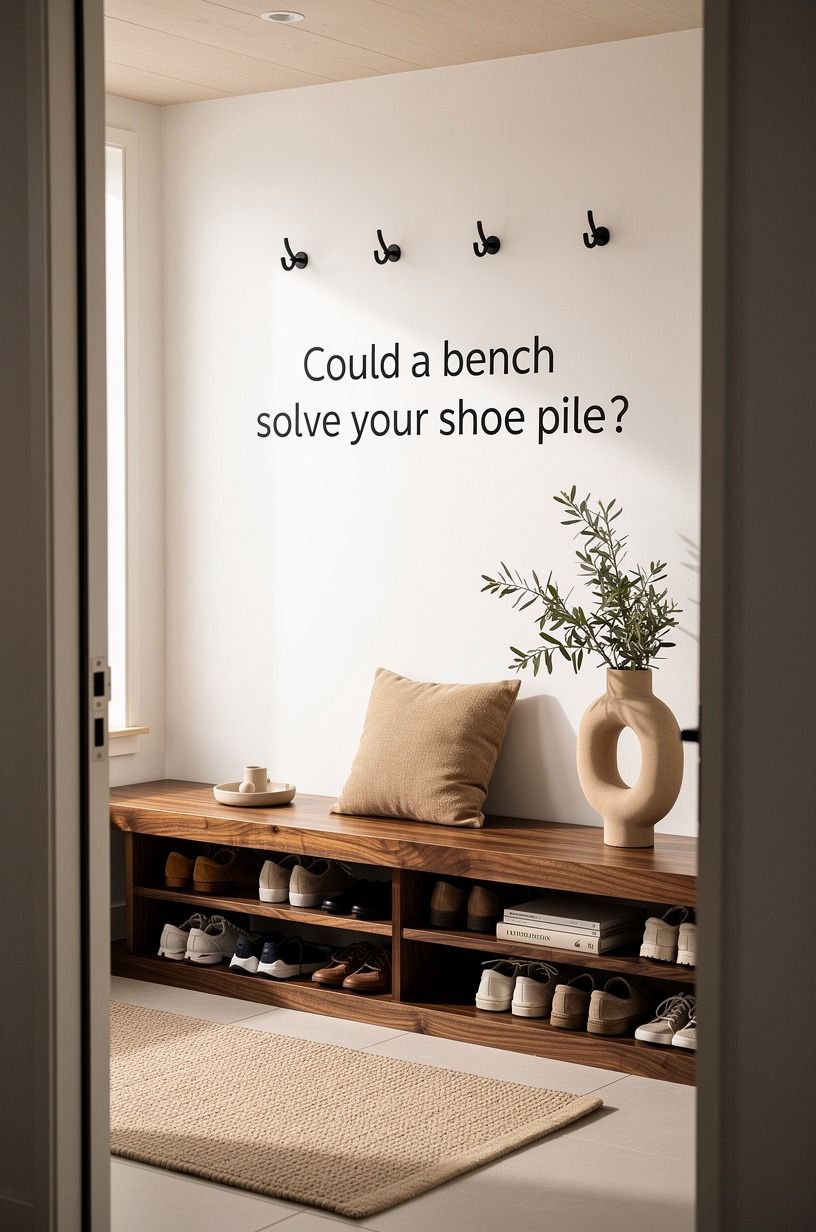 Could a bench solve your shoe pile?