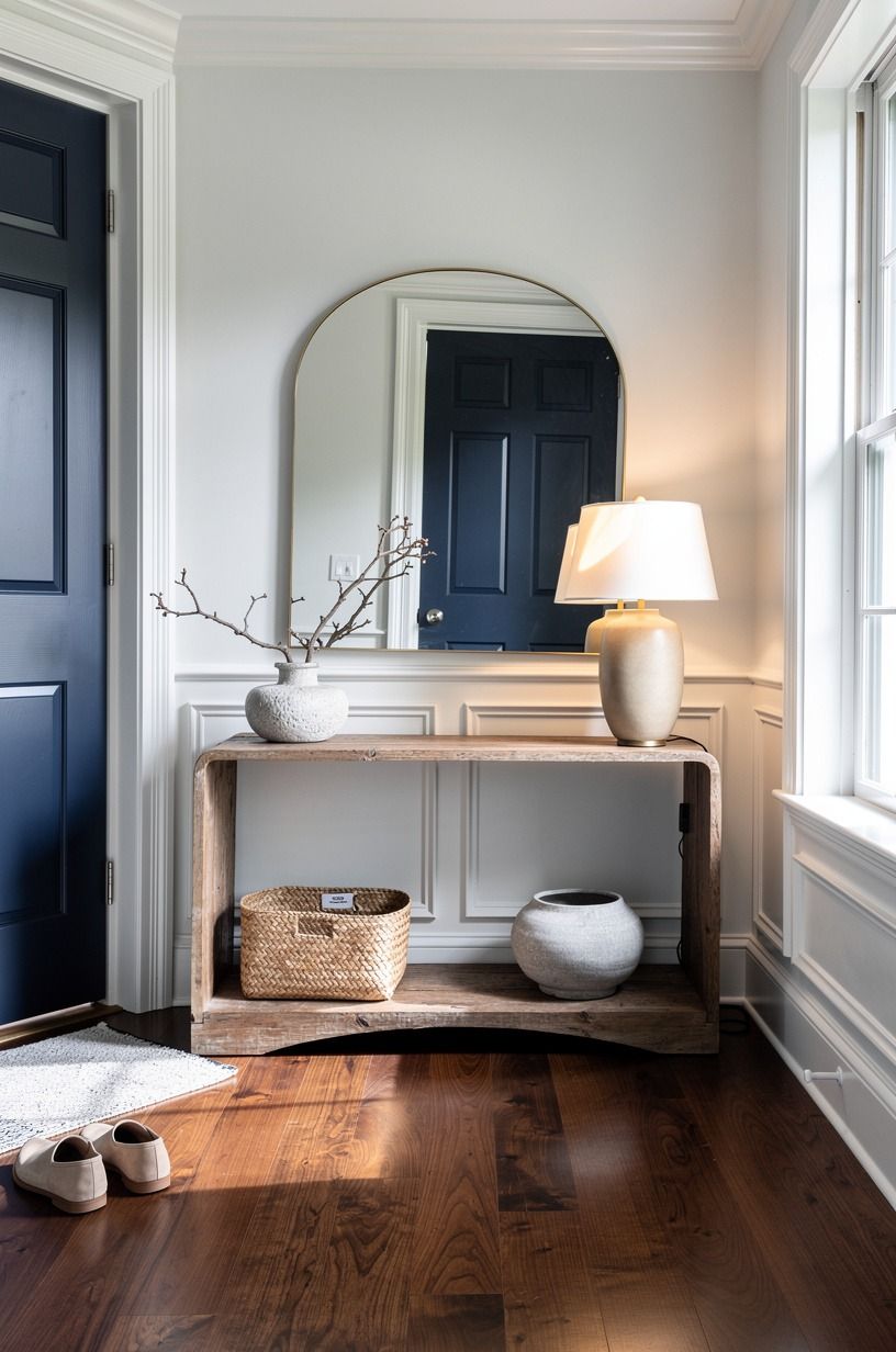 Use The Two-Wood Rule for a colonial entryway