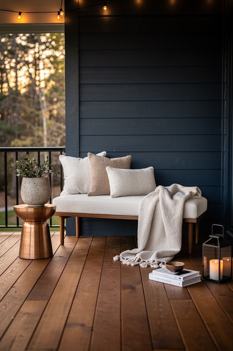 Anchor the Porch with a Narrow Bench