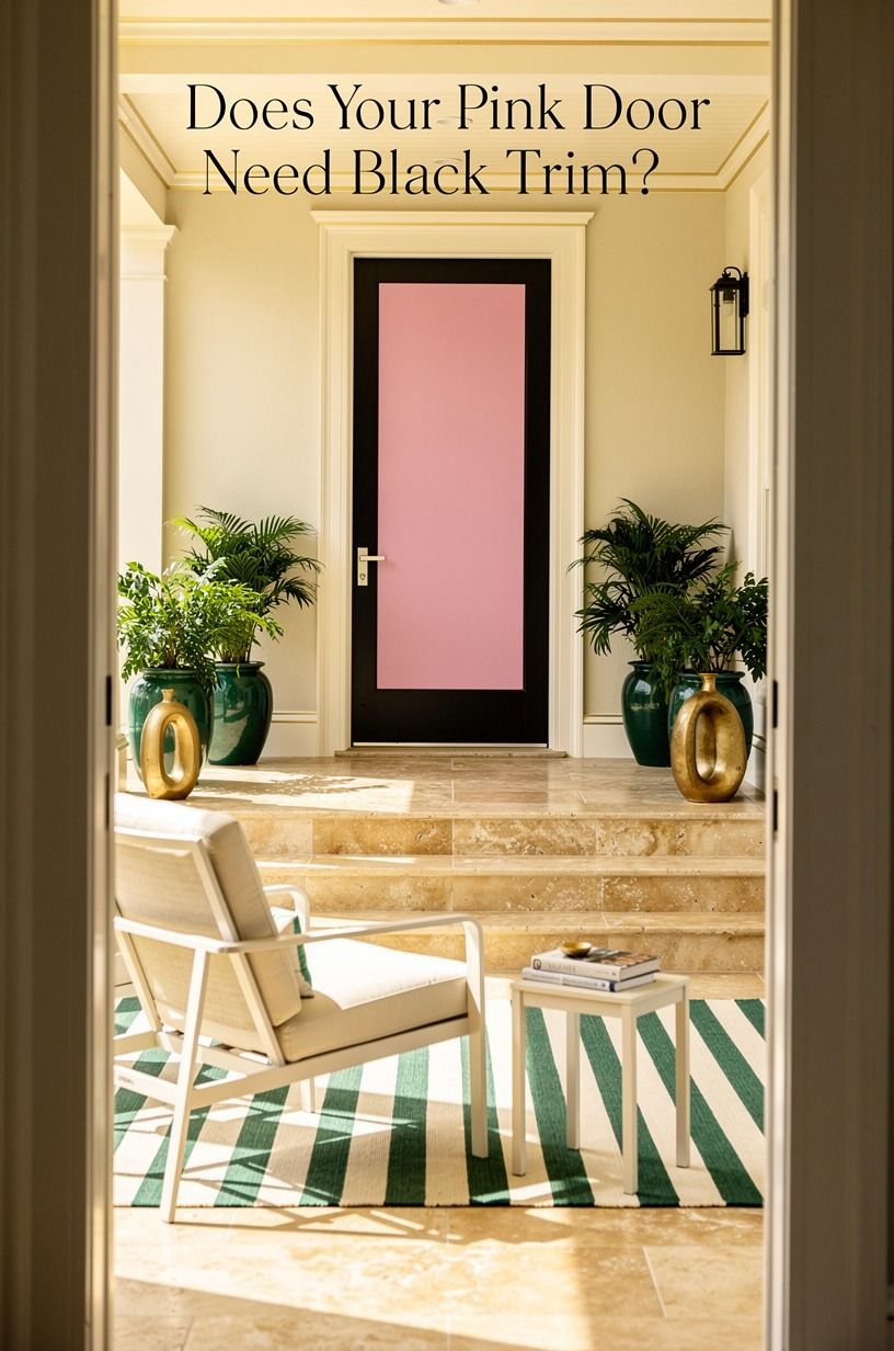 Ask: Does Your Pink Door Need Black Trim?