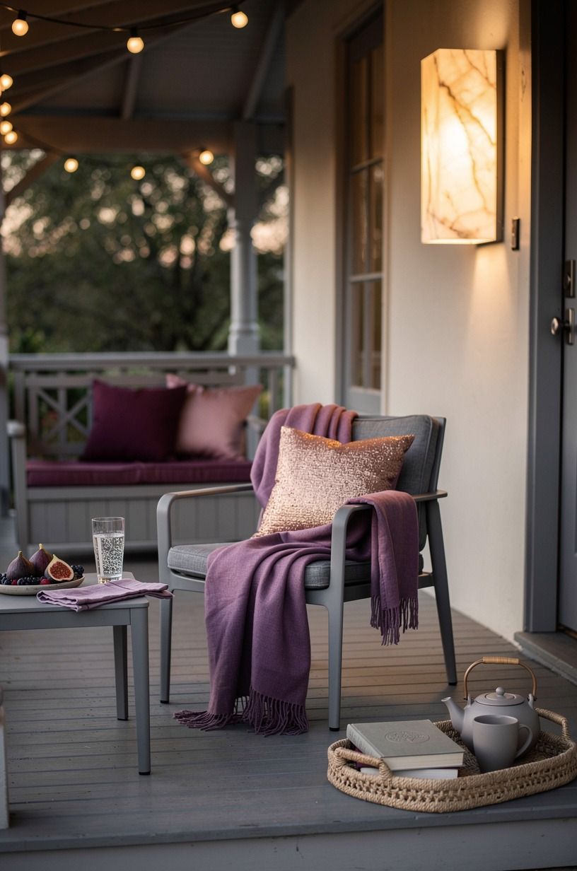 Build the Porch Picnic Effect With One Small Seat
