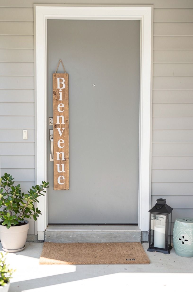 Give a rental door a removable welcome layer