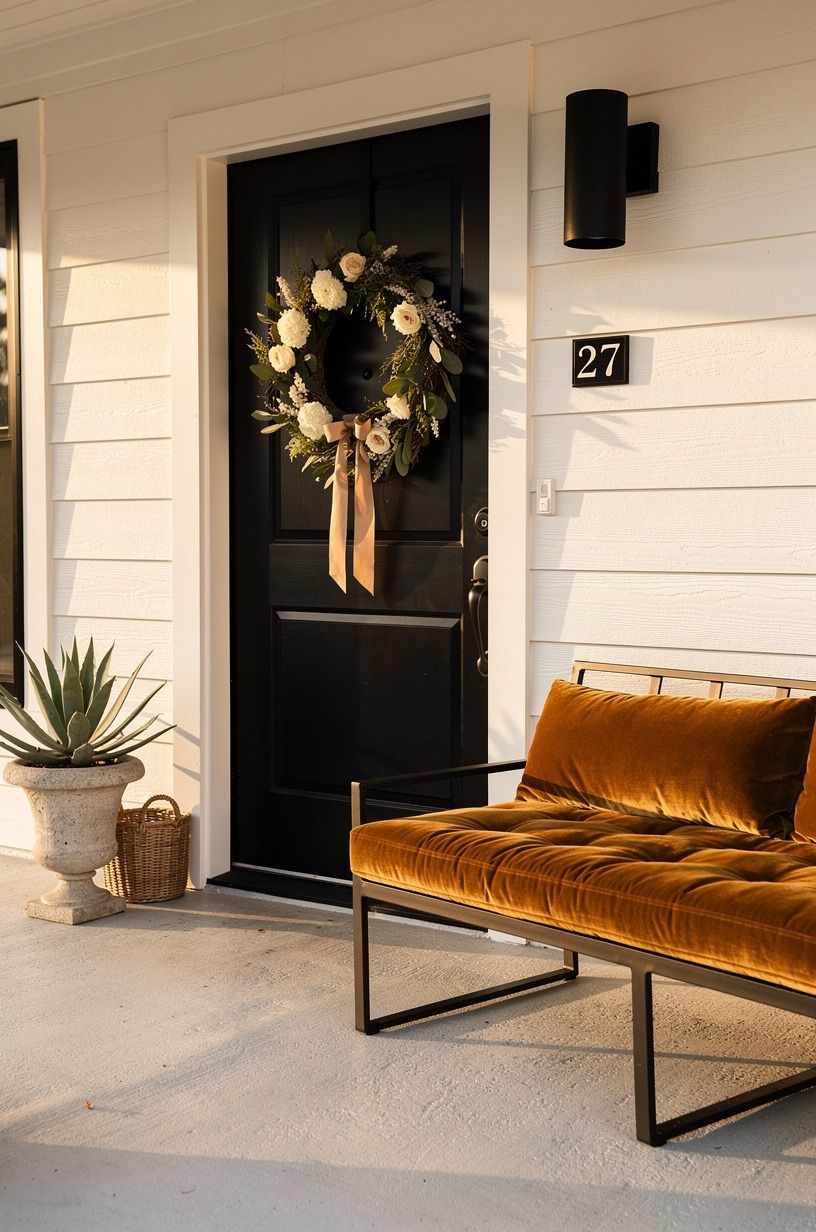 Hang a Wreath That Doesn’t Fight the Color