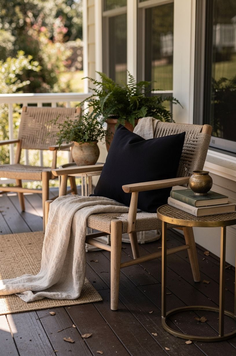 Skip matching furniture and add one dark seat