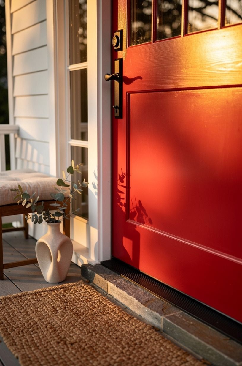 Try a Red Door with Flat Black Details