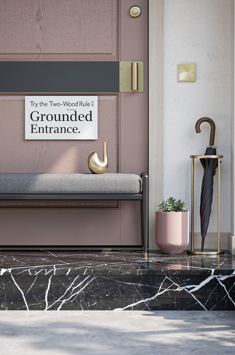 Try the Two-Wood Rule for a More Grounded Entrance