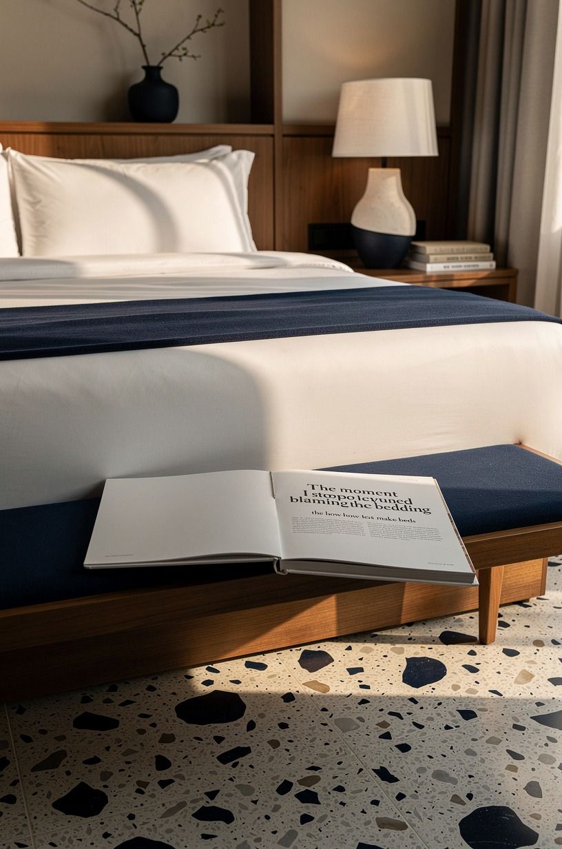 The moment I stopped blaming the bedding, navy palette