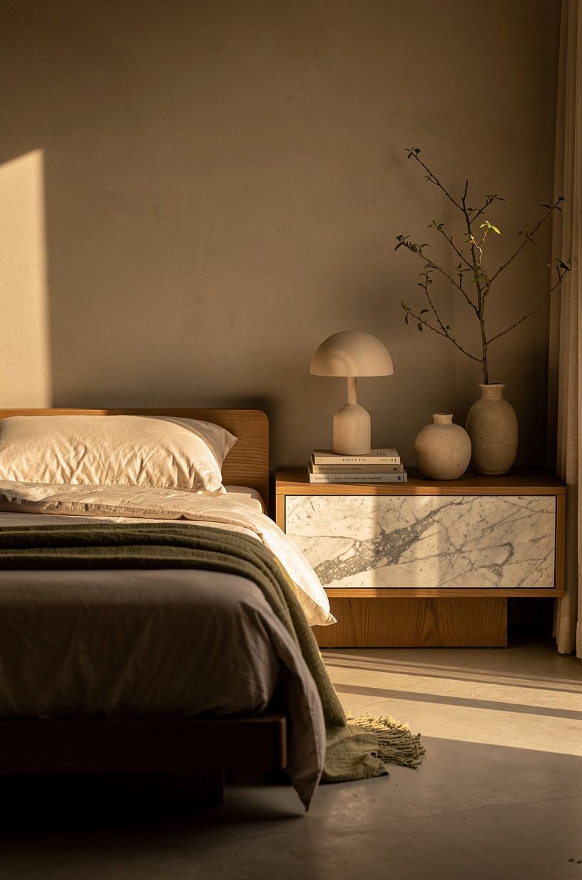 Then I made the sheets feel crisp, not precious, terracotta palette