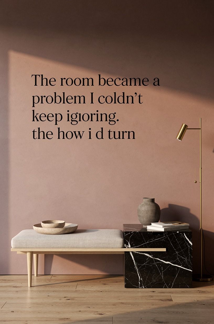 The room became a problem I couldn't keep ignoring, dusty rose palette