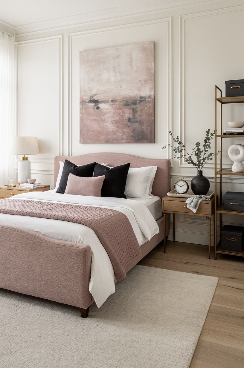 I made the bed the whole non-toxic bedroom plan, dusty rose palette