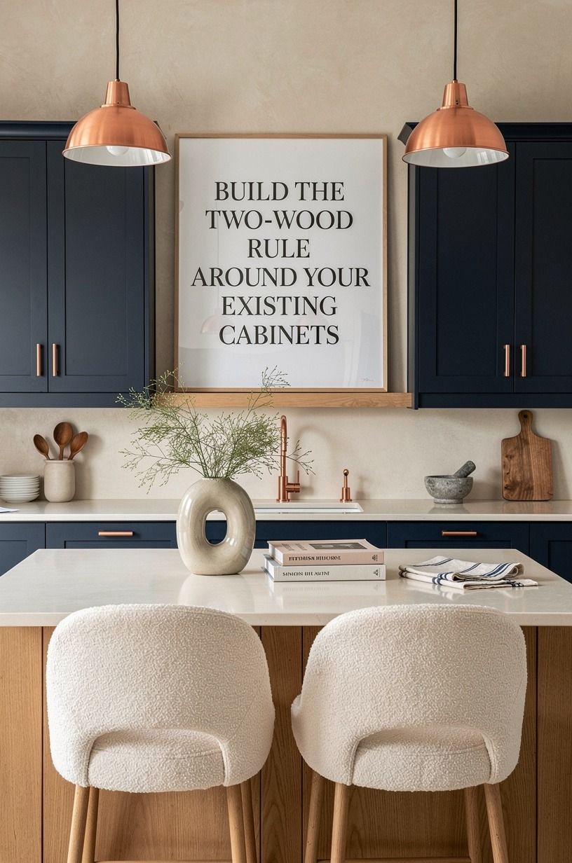Build the Two-Wood Rule Around Your Existing Cabinets