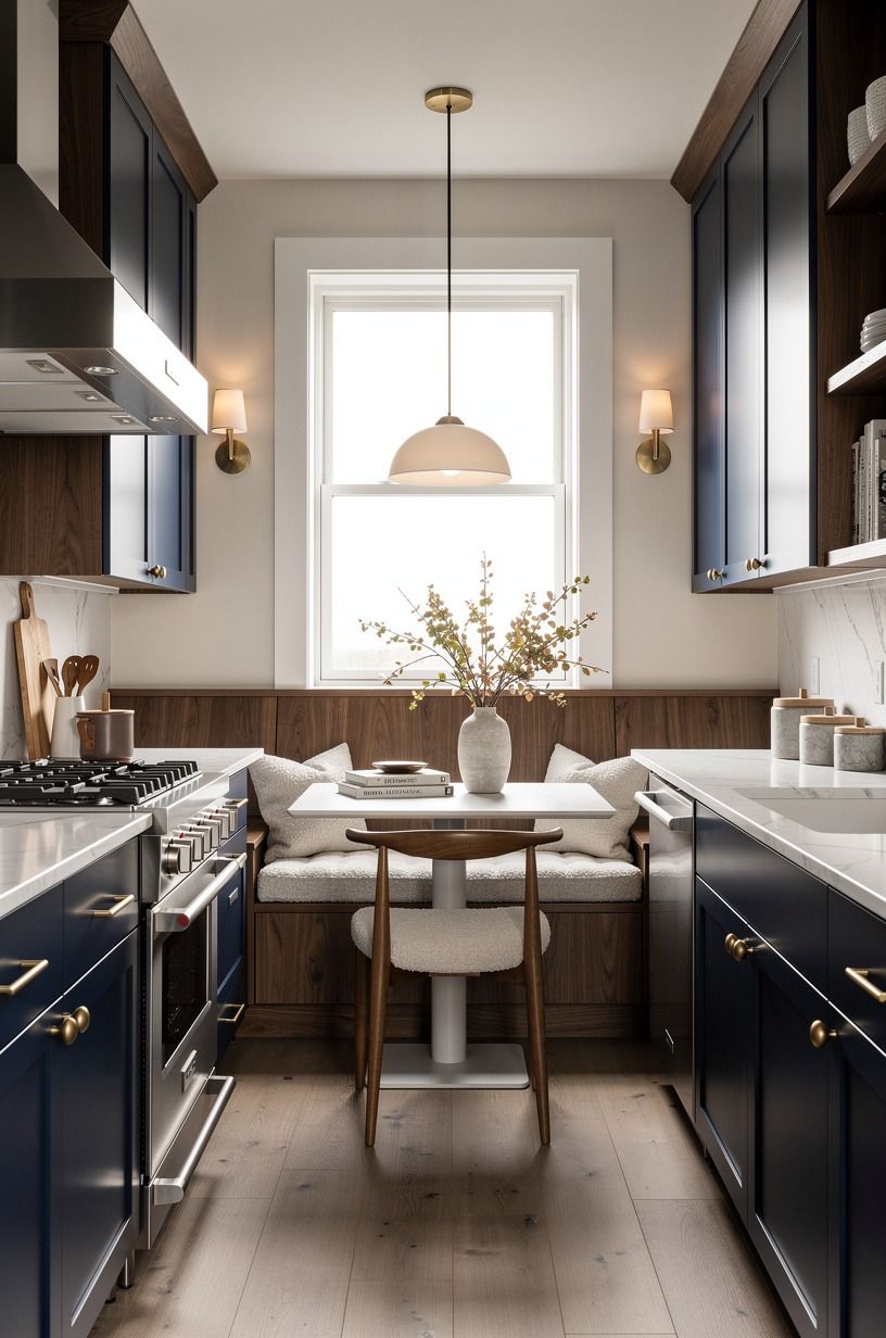 Can a Double Galley Kitchen Hold a Dining Spot?