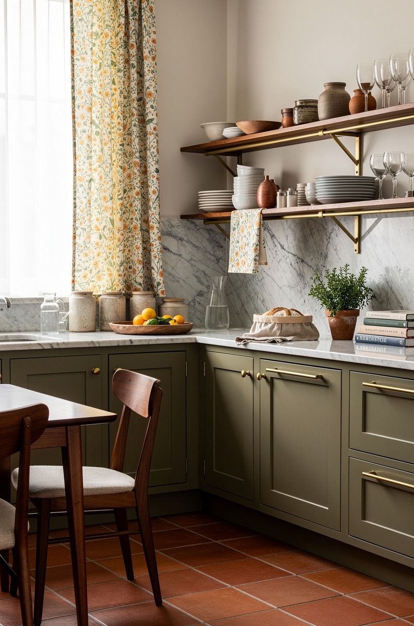 Can a floral shade stay fresh in a granny core house?