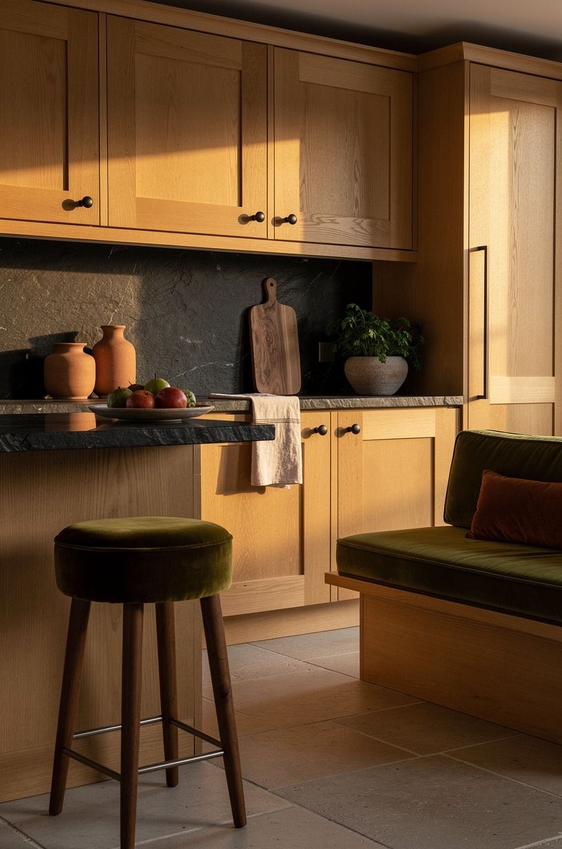 Can an Oak Shaker Kitchen Handle a Dark Backsplash?
