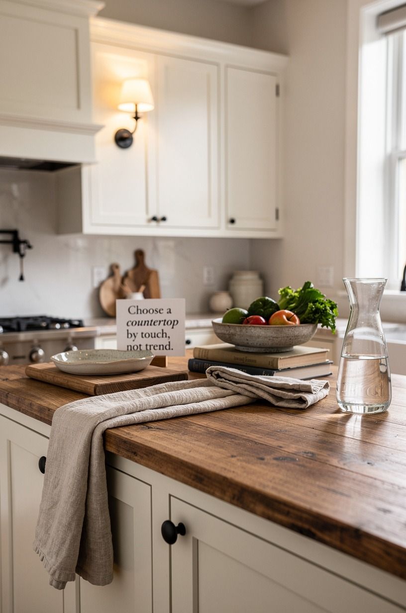 Choose a countertop by touch, not trend
