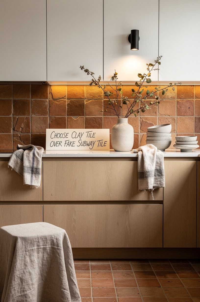 Choose Clay Tile Over Fake Subway Tile