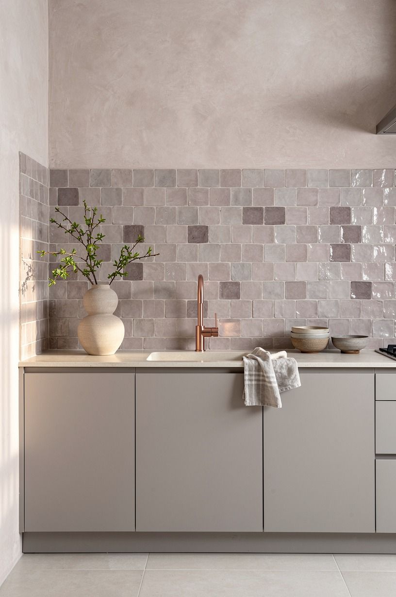 Choose hand-glazed zellige over subway tile