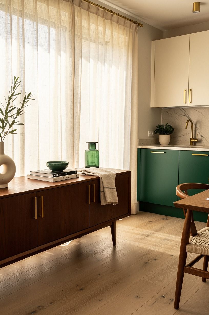Choose linen curtains over fussy valances