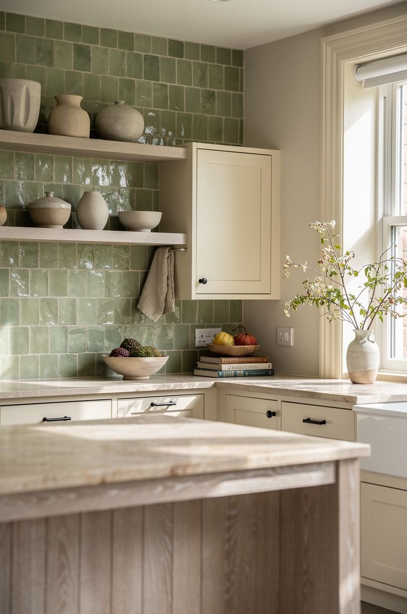 Choose zellige over glossy subway tile