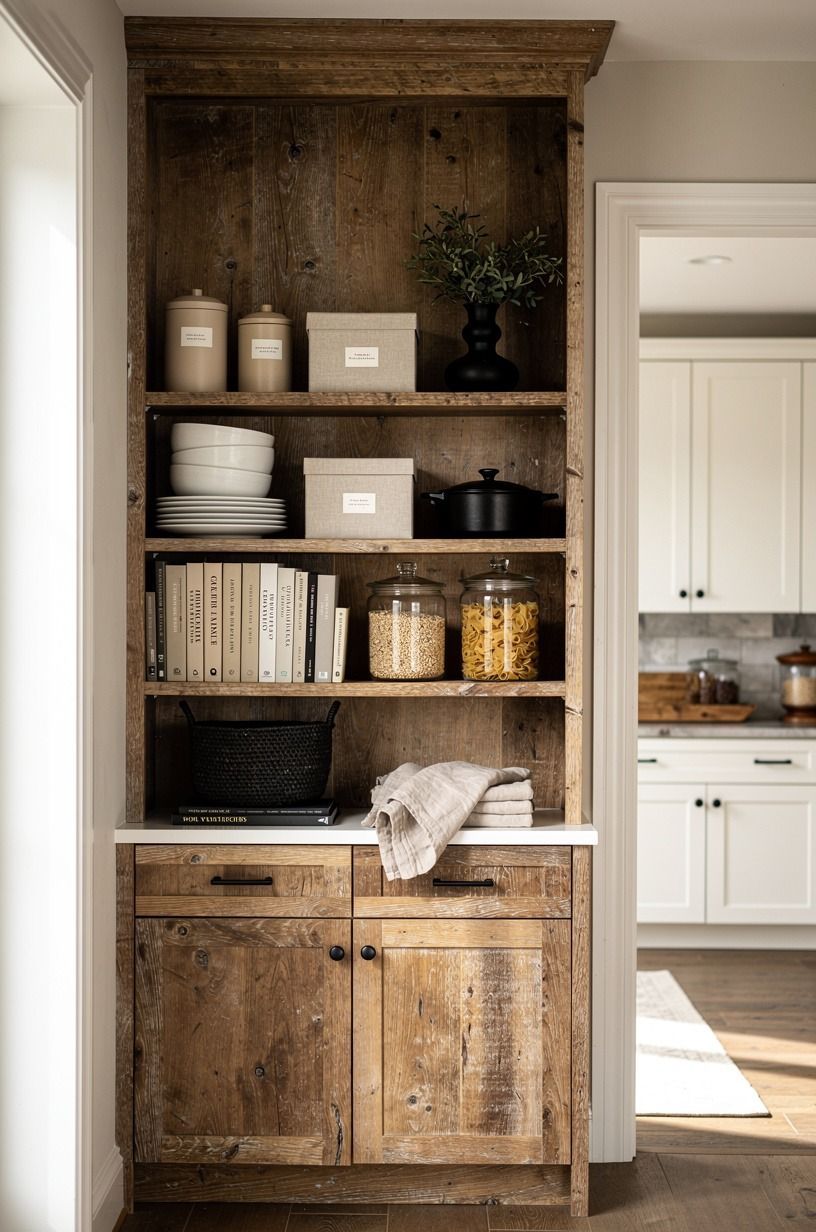 Create The Working Pantry Wall instead of decorating dead space