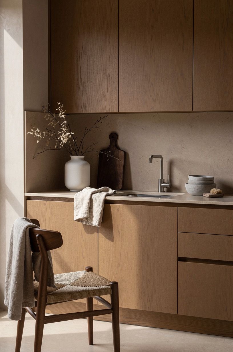 Finish with one collected corner near the door