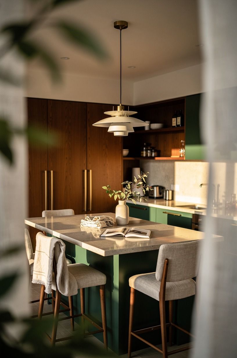 Float a Single Statement Pendant Over the Center